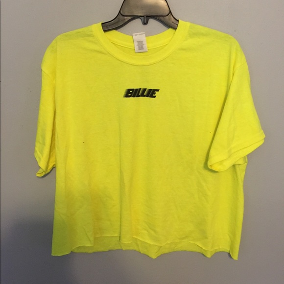 Gildan Tops - Billie Eilish Neon Yellow T-Shirt Size L